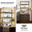 2-Doors Storage Cabinet Golden Bookcase