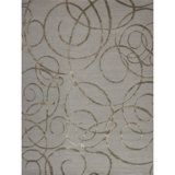 Abstract Area Rug in Pewter/Brown