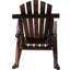 Chaise berçante en bois brun avec lattes de siège ergonomiques, bûche de sapin, convient à tous les espaces extérieurs-121046518