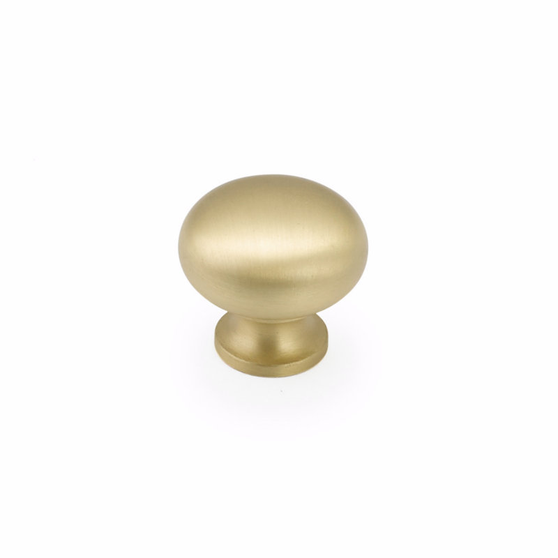 Round Knob, Satin Brass