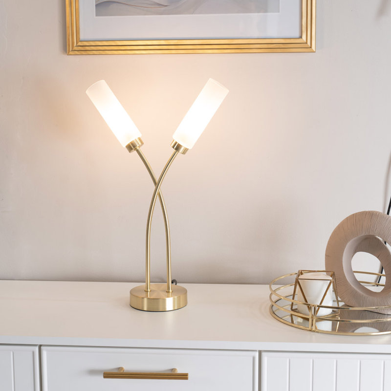 Aaniyah Metal Table Lamp, No, Brushed Gold