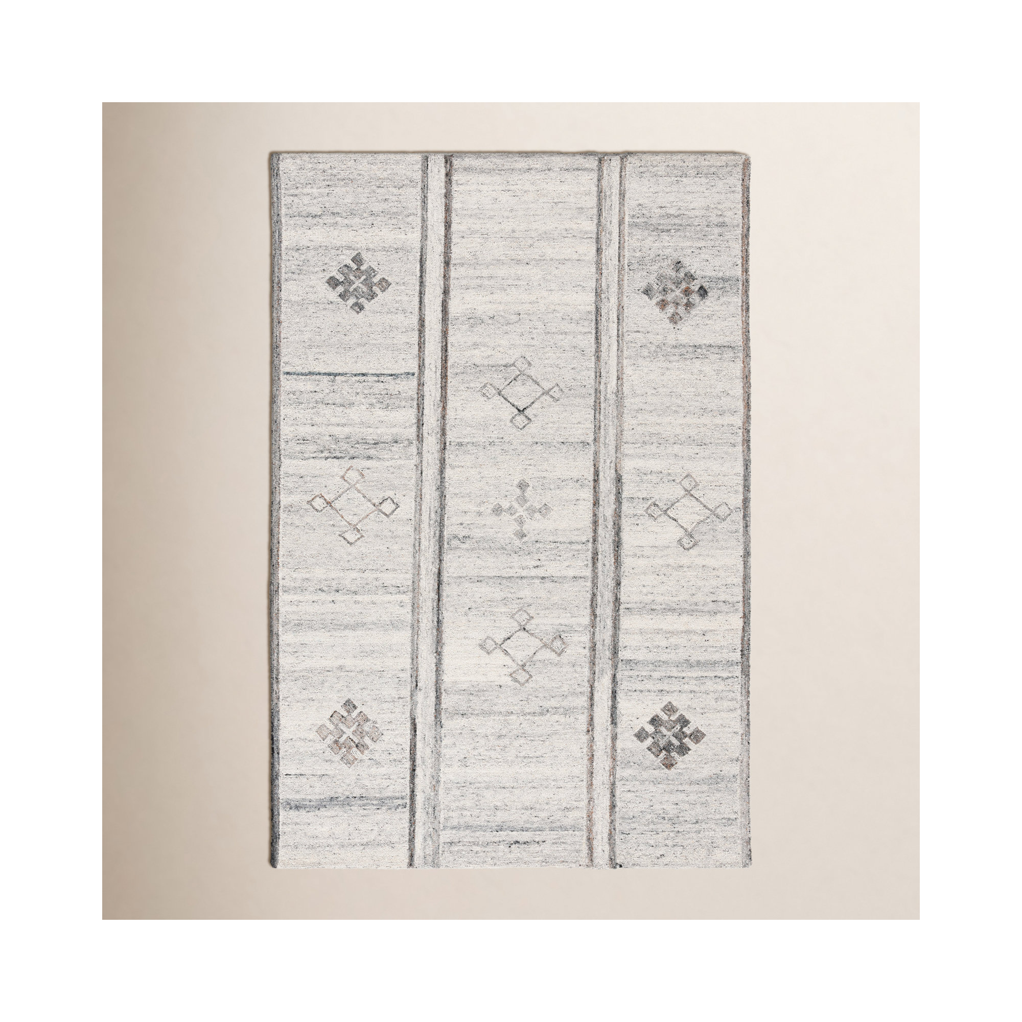 Jax Hand Tufted Brown / Beige Rug, Rectangle 3' x 5'