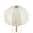 Textured Ceramic Floor Lamp with Fluted Fabric Shade, White and Iron Base