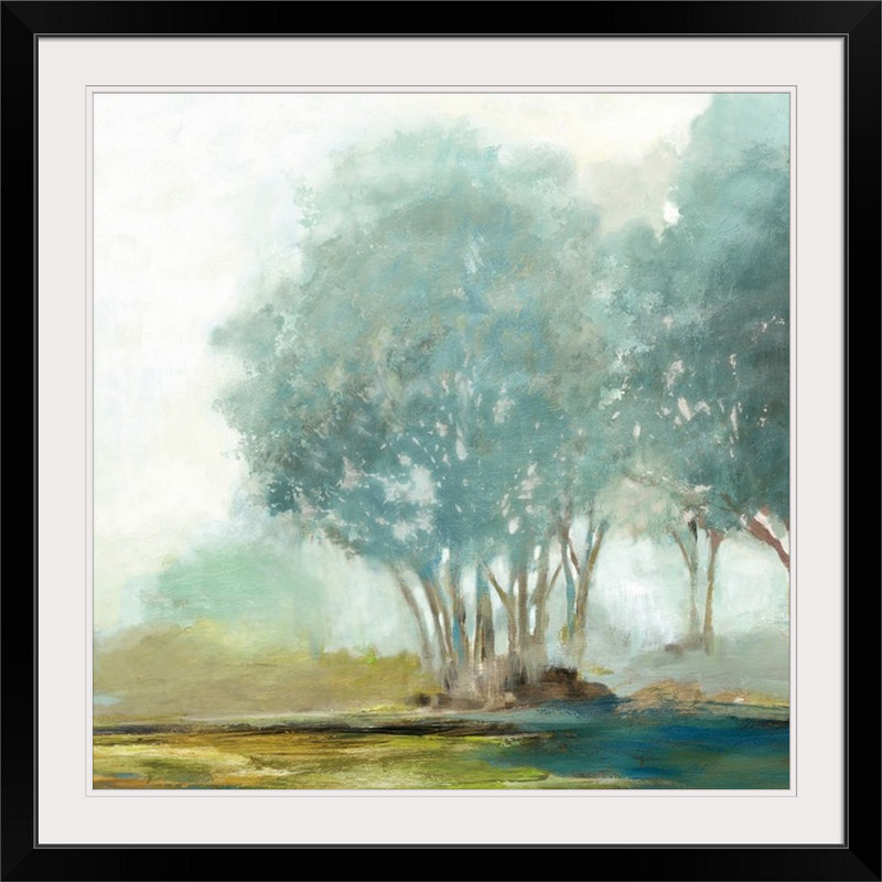 « bleuet hill ii », reproduction, H 28 x l 28 po x P 1 po, Cadre noir