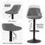 Adjustable Height Counter Stool with Metal Frame