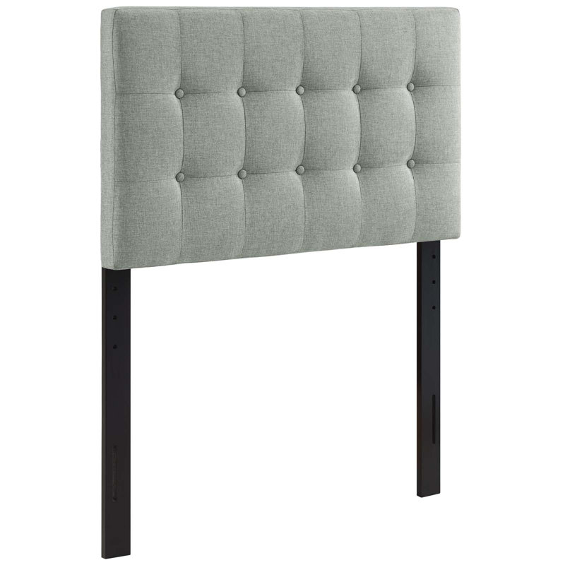Modway Emily Upholstered Headboard, Gray, Twin