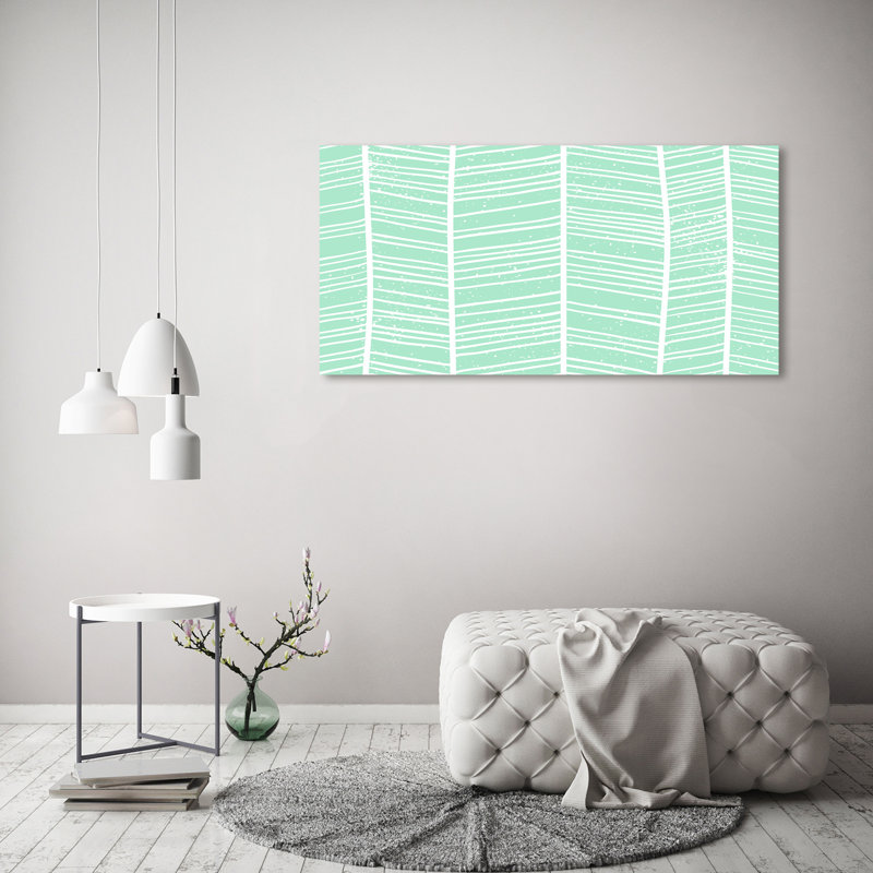 Herringbone Pattern - Wrapped Canvas Print