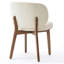 Chaise de meuble-lavabo très large rembourrée de 20,1 po, fauteuil d'appoint avec haut dossier à oreilles et fauteuil sans accoudoirs avec pieds en bois massif pour salle à manger, meuble-lavabo de bureau, beige, simple-1023649125-1024457914
