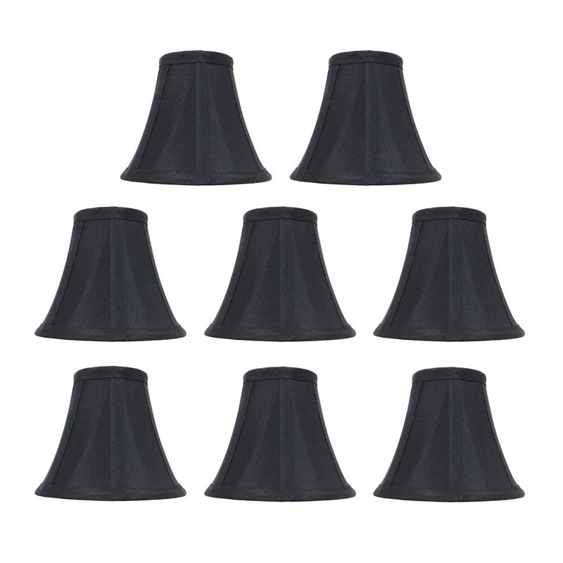 5'' H Silk Bell Candelabra Shade, Black