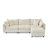 113'' Upholstered L-Shape Sectional Cloud Couch With Storage Ottoman-1307715042