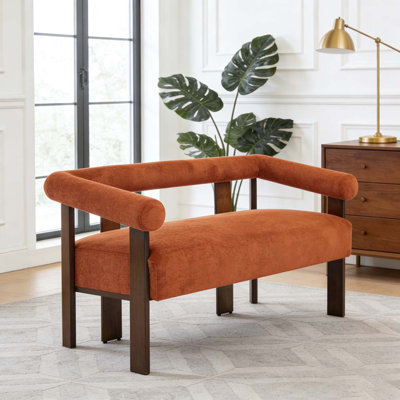 Round armrest loveseat