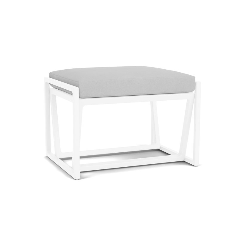 Summit Outdoor Ottoman, Sandberg Dove, White