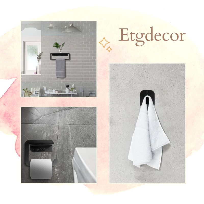 Small Set Of 4 Modern Industrial Bathroom Shelf; Perfect Father’s Day Gift; Small Space Organizer, Antracite