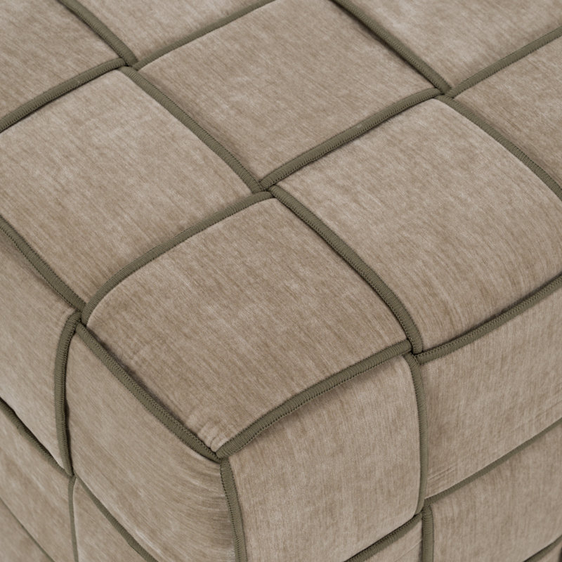 Rousey - Banc en tissu taupe moderne