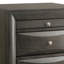 Table de chevet 2 tiroirs Grey Oak-286062350