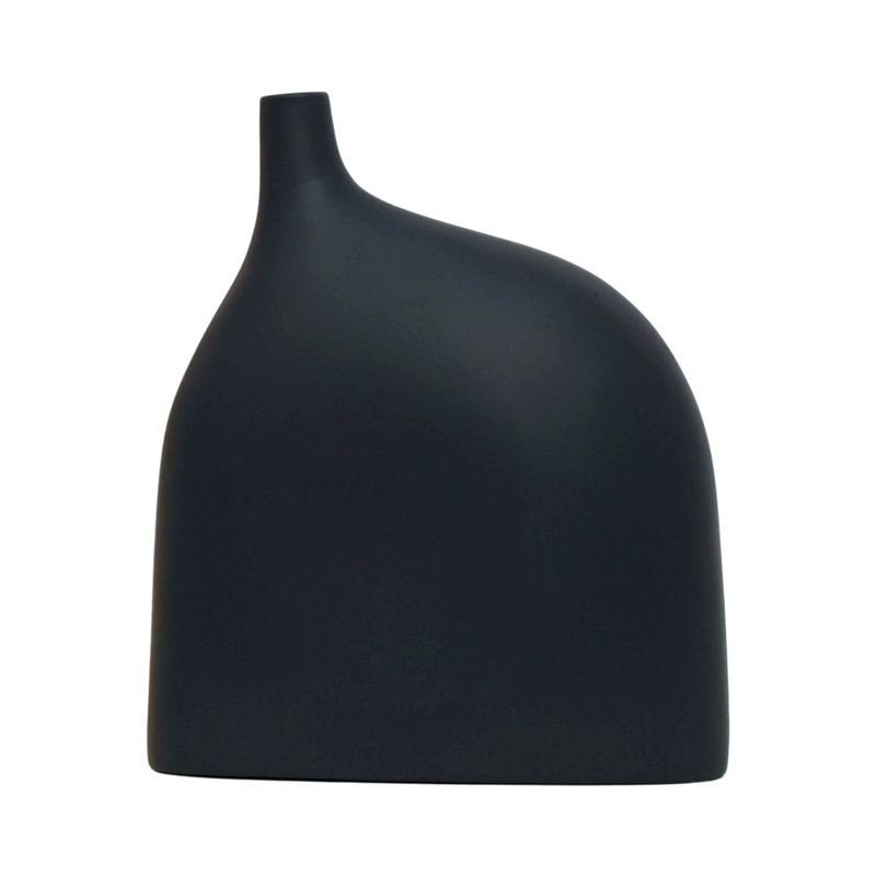 Cyna Ceramic / Porcelain Table Vase, Black