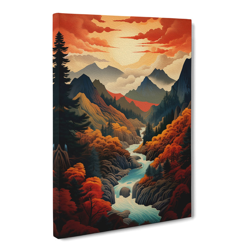 Japanese Mountains Futurism No.3 - Print, 50cm H x 35cm W x 3cm D