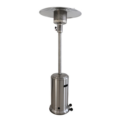 Patio Heater 46000 - Stainless Steel, Steel Gray, Enjoy Warmth Outdoors Gas Cozy Outdoor Time