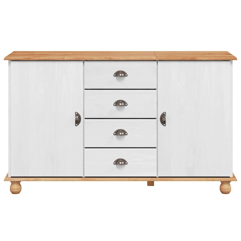 133.5cm Solid Wood Sideboard, White