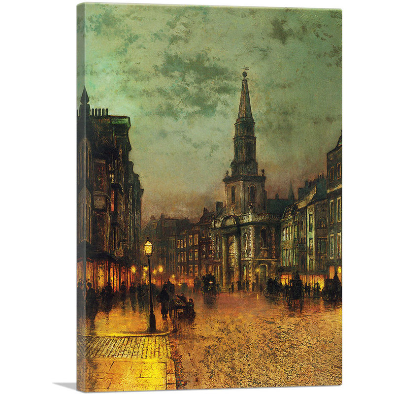 «Blackman Street London 1885» par John Atkinson Grimshaw, reproduction d'art, H 26 po x l 18 po x P 0,75 po