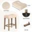 Ensemble de table de bar 4 pièces avec prise de courant, ensemble de table de bar et chaises, ensemble de table de bar avec 3 tabourets rembourrés pour le salon, la salle à manger et la salle de jeux-2076327080