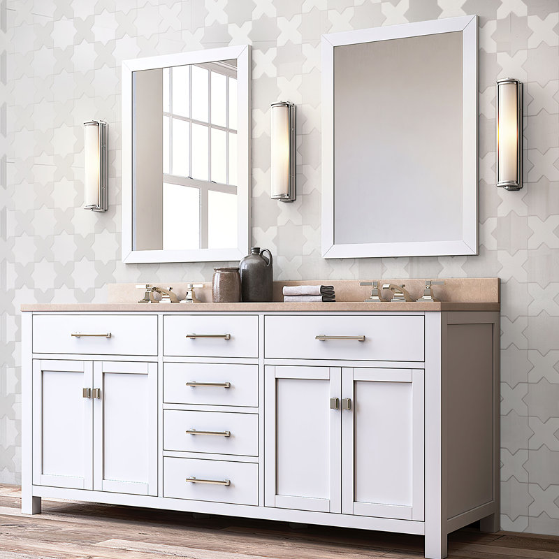 Siena 5.35'' W x 5.35'' L Ceramic Singular Tile, Pearl White