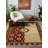 Minasa Collection Digital Print Cotton-Polyester Beige Burgundy Oriental Rug-2046771261