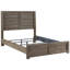 Lit de panneau de style rustique 1pc