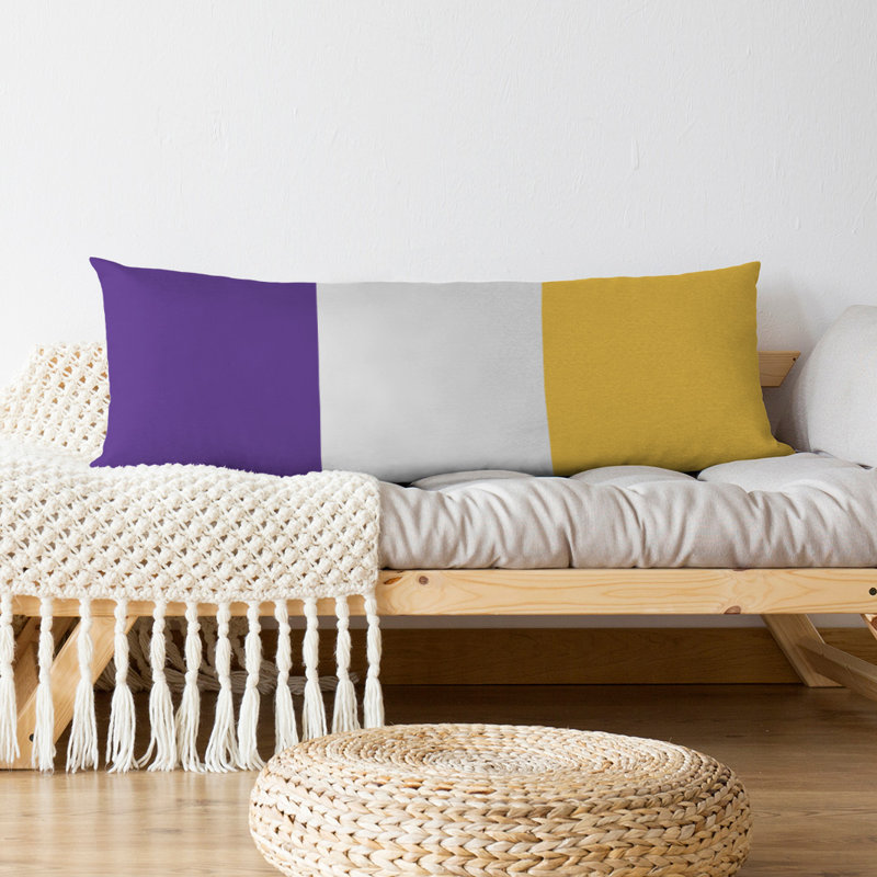 Oreiller de corps en polyester / polyester Arizona Football Stripes, Blanc, Football d'Achille