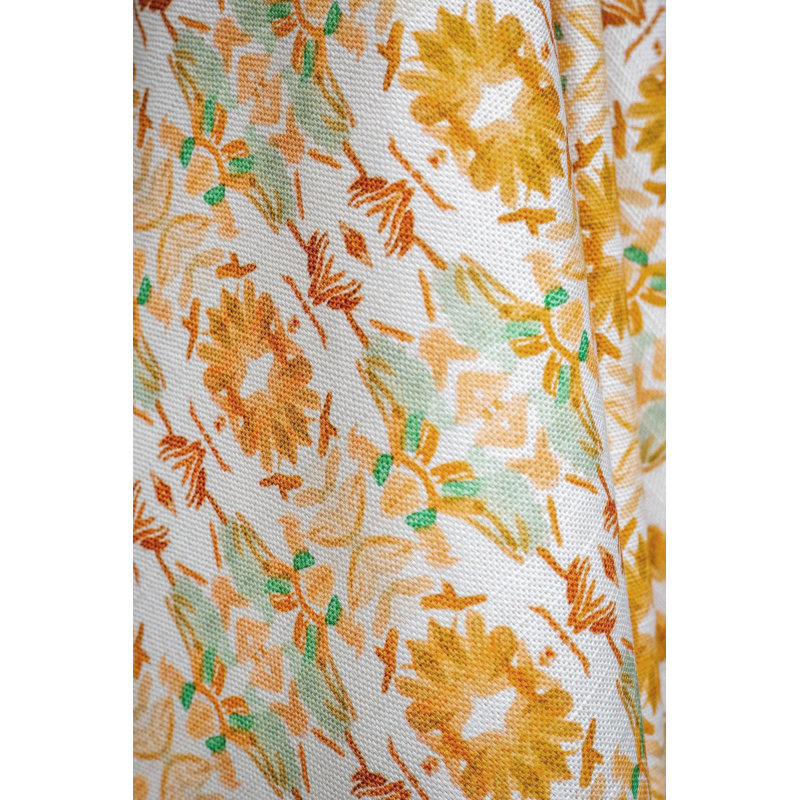Wildflowers I Luxury Panel Pillow, Orange/White Dove