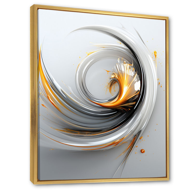Sublime liquide minimal en or blanc argenté I - formes abstraites, art mural, salon, H 44 po x l 34 po x P 1,5 po
