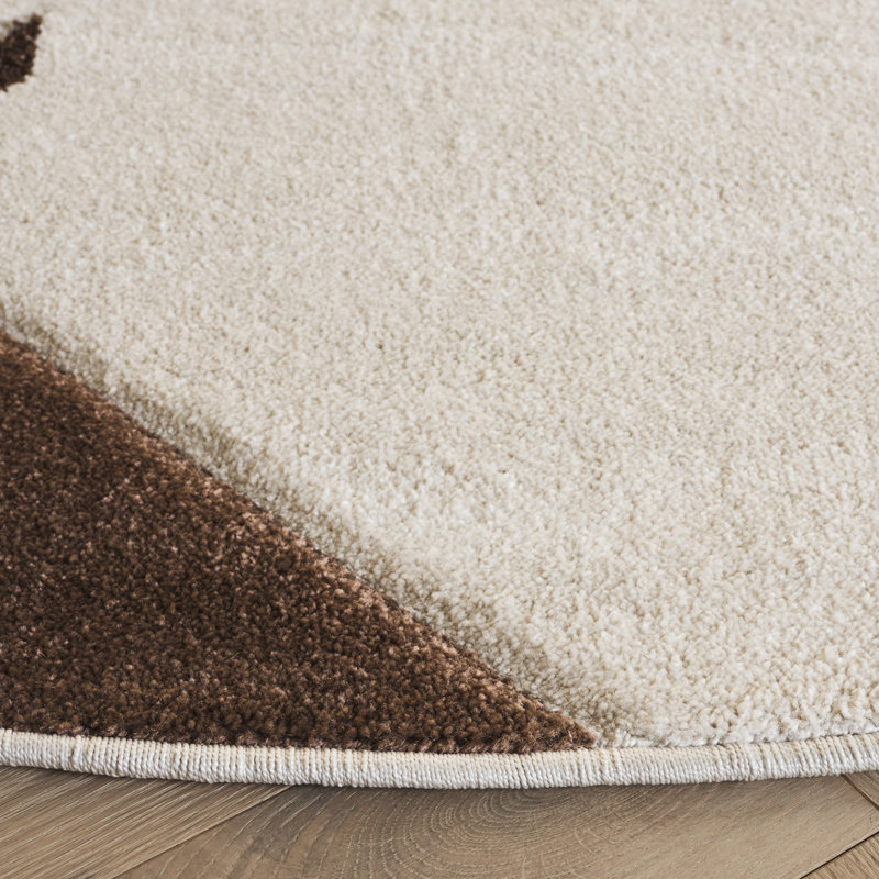 Jeromie Performance Geometric Rug, Round 6'7"