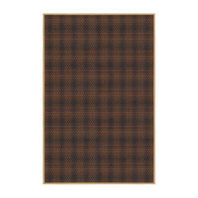 Tapis décoratif brun à carreaux dunnavant
