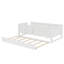 Simple avec bibliothèque intégrée et petit escalier, rails de sécurité de haute qualité et lit gigogne, blanc-129600715-129755606