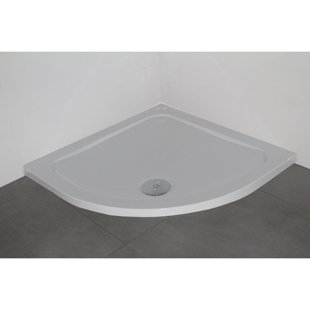 Slimline 35Mm 800X800 Quadrant Silver Grey Stone Shower Tray