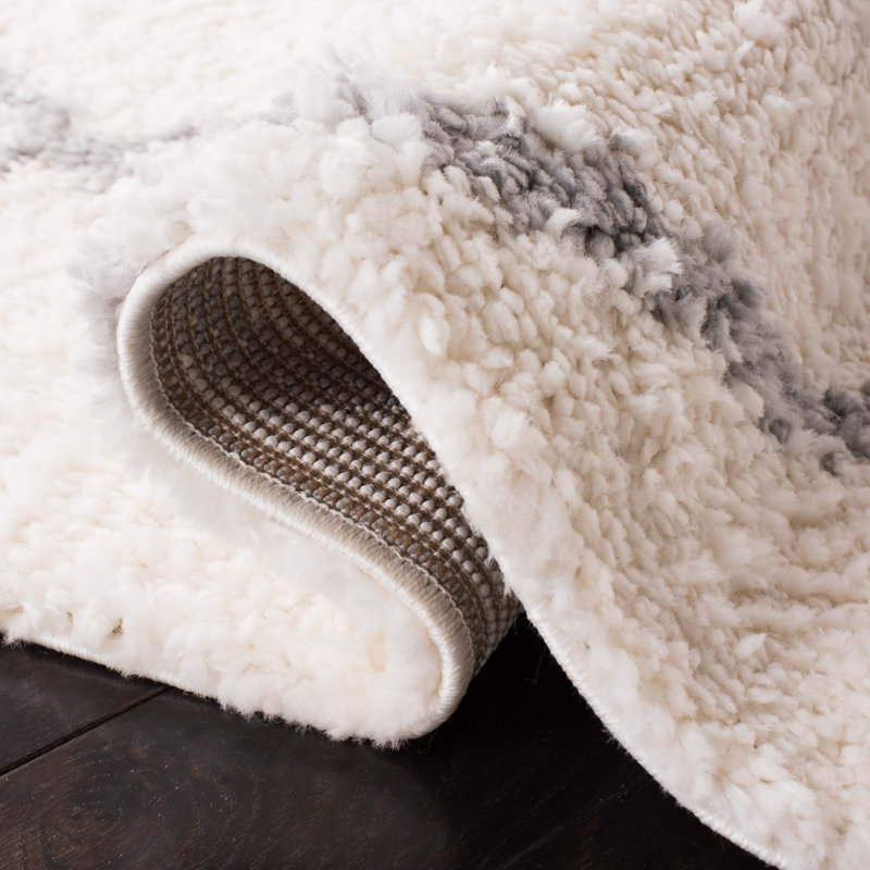 Dubay Shag Performance Geometric Rug, Round 9'