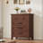 4 Dresser for Bedroom, 34.8" Tall Vertical Drawer Dresser with Large Storage, Freestanding Wooden Closet Chest-543009673