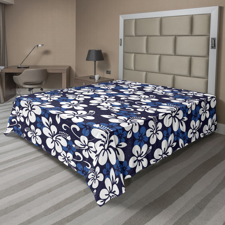 Drap plat à motif floral bohème Ambesonne