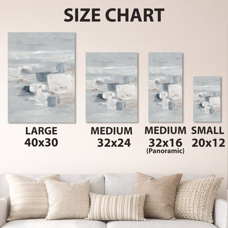 «Gray Minimalisme Simple Shapes - Abstract Shapes», art mural en métal, impression moderne sur métal, L 30 po x H 40 po