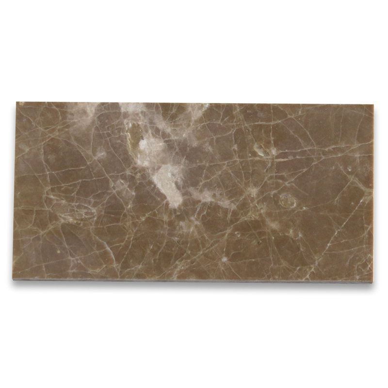Carreau de marbre clair Emperador 3 po x 6 po