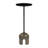 22" Brown Marble Pedestal End Table