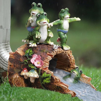 Playful Frog Decorative Gutter Downspout Extension Statue -  Trinx, F6A65AF414964C5592FAED71966FF3EF