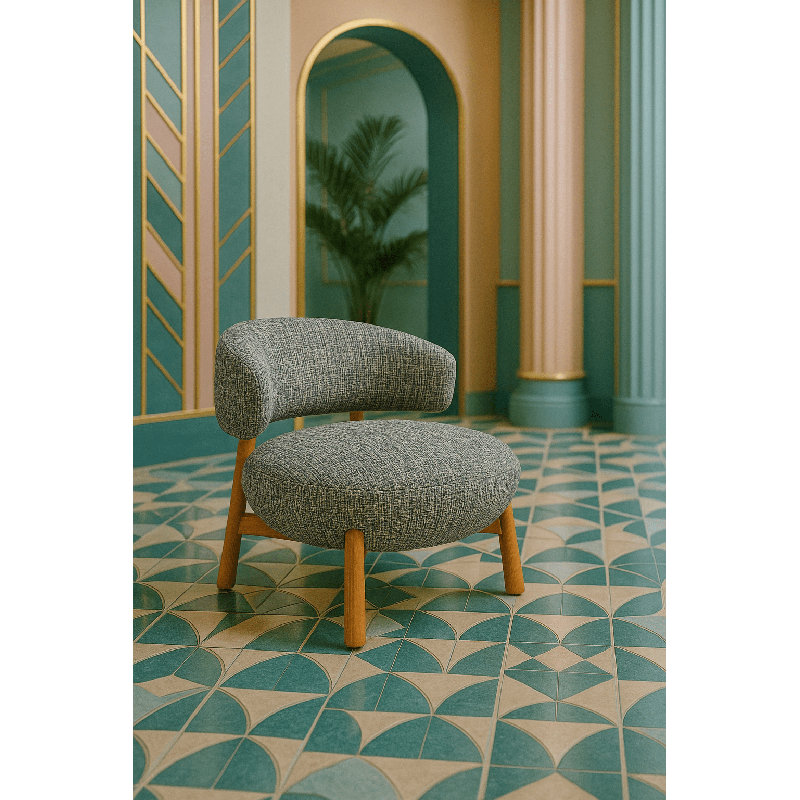  Chaise d'appoint Pina Colada en lin texturé - beige