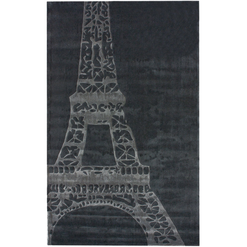 Tapis gris Janis Eiffel, 5 pi x 8 pi