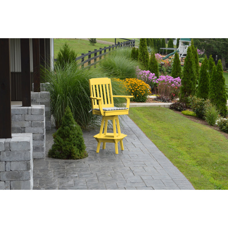 Tabouret de bar rotatif 29 po Nettie, Jaune citron