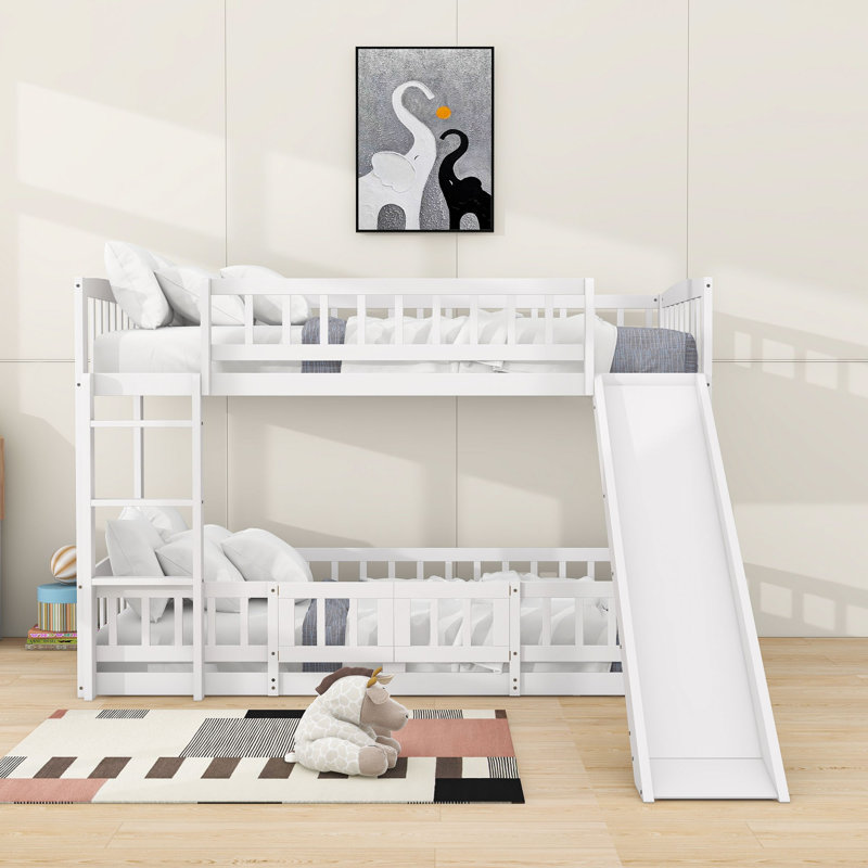 Lit superposé standard Gentjana par Harriet Bee, Simple sur simple, Blanc