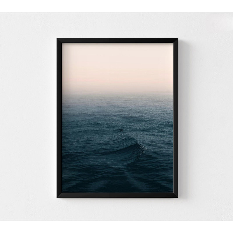 Impressions océaniques apaisantes, impressions océaniques encadrées, photographie de l'océan foncé, impressions de vagues douces, impressions en haute mer, art mural surdimensionné, cadres photo 18 x 24 po