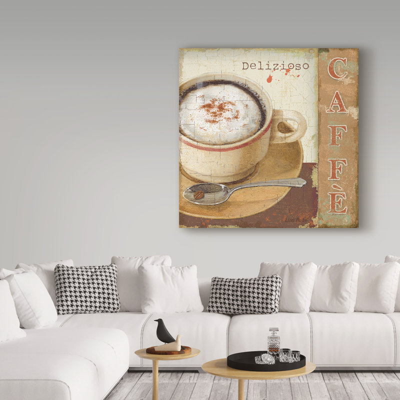 « coffee lovers ii », reproduction d’impression sur toile tendue, H 35 po x l 35 po x P 2 po
