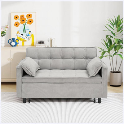 Canapé-lit modulaire 54,30 po Corduroy