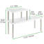 Nong Freestanding Stainless Steel Spice Rack with Adjustable Racks-585469937